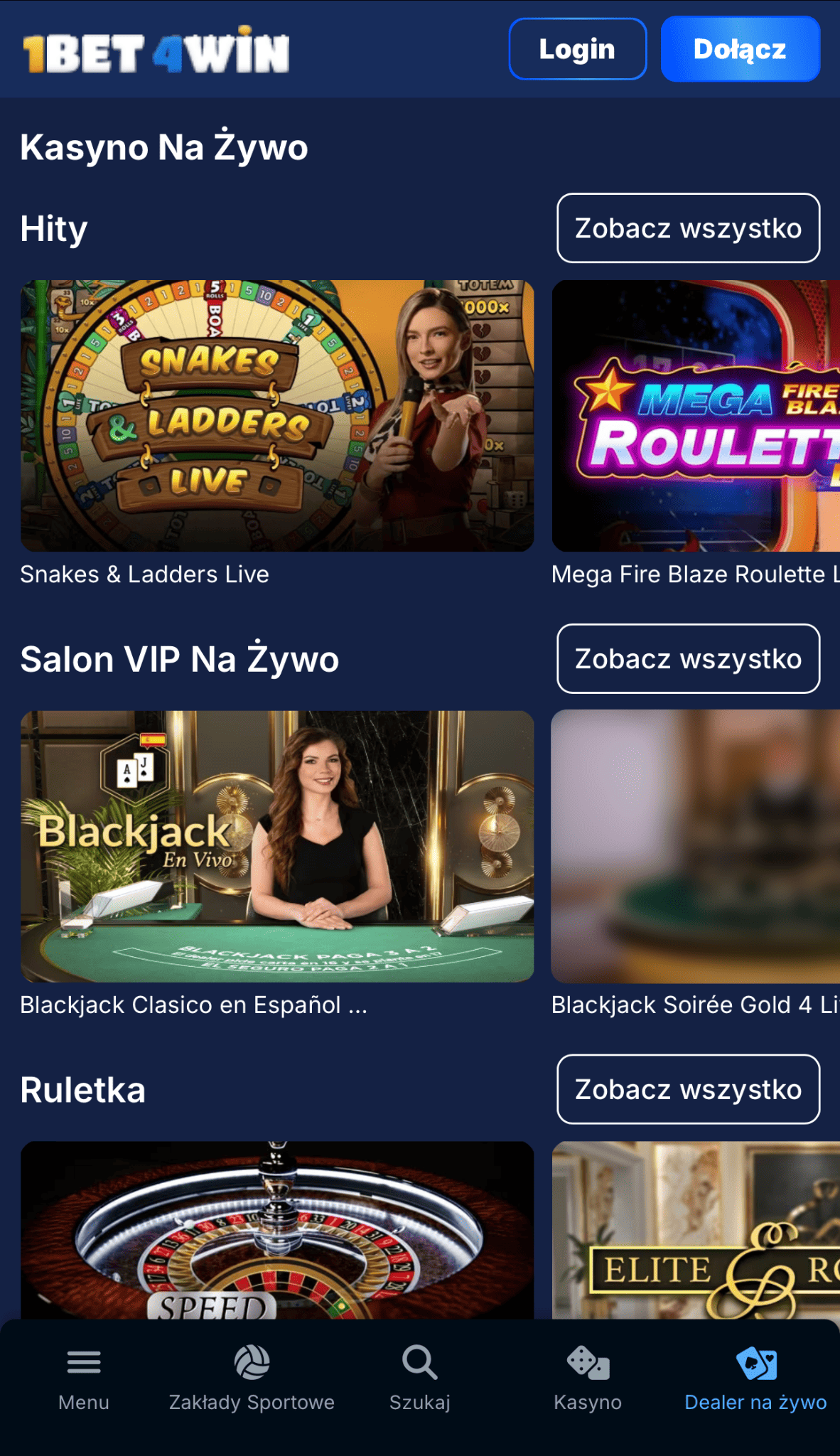 1bet4win casino online gry na zywo