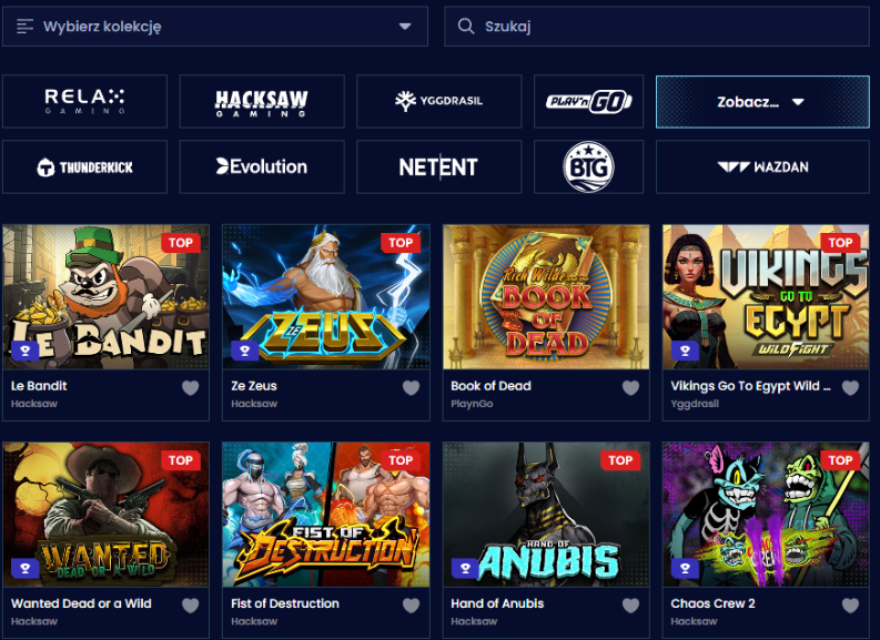 Trino casino gry