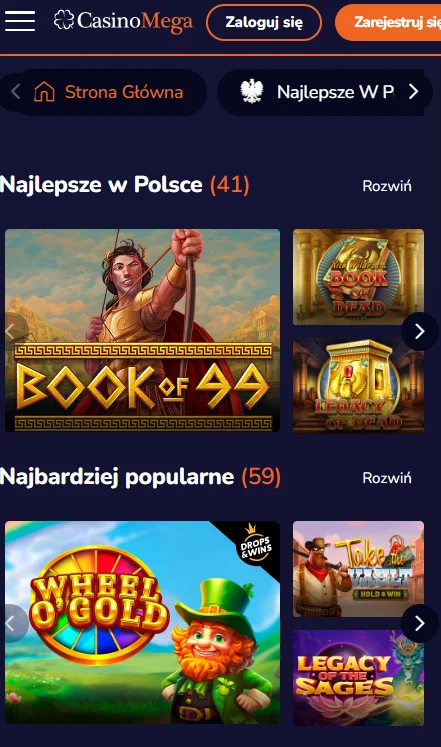 casinomega mobilna