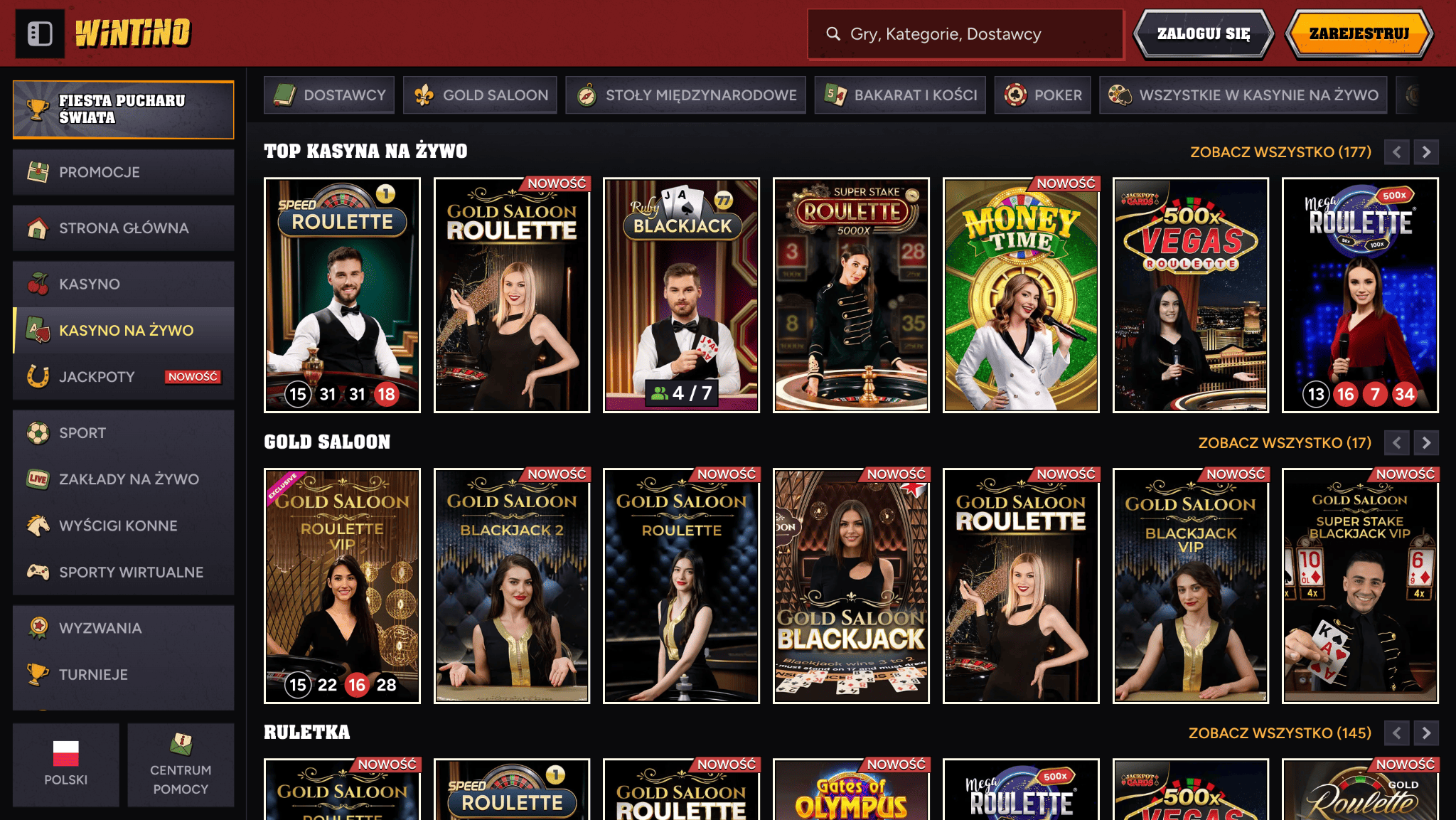 gry na zywo w wintino casino